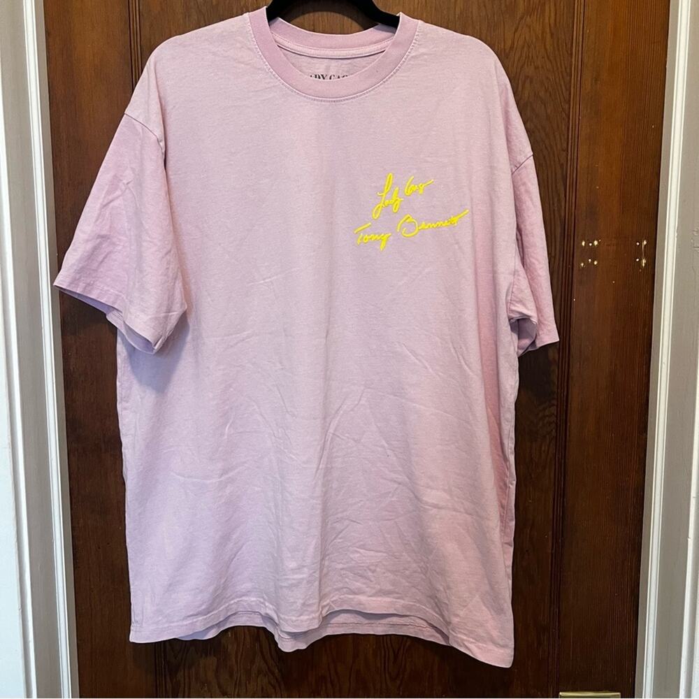 NWOT Tony‎ Bennett & Lady Gaga Love For Sale Signature Graphic T-shirt XL Pink